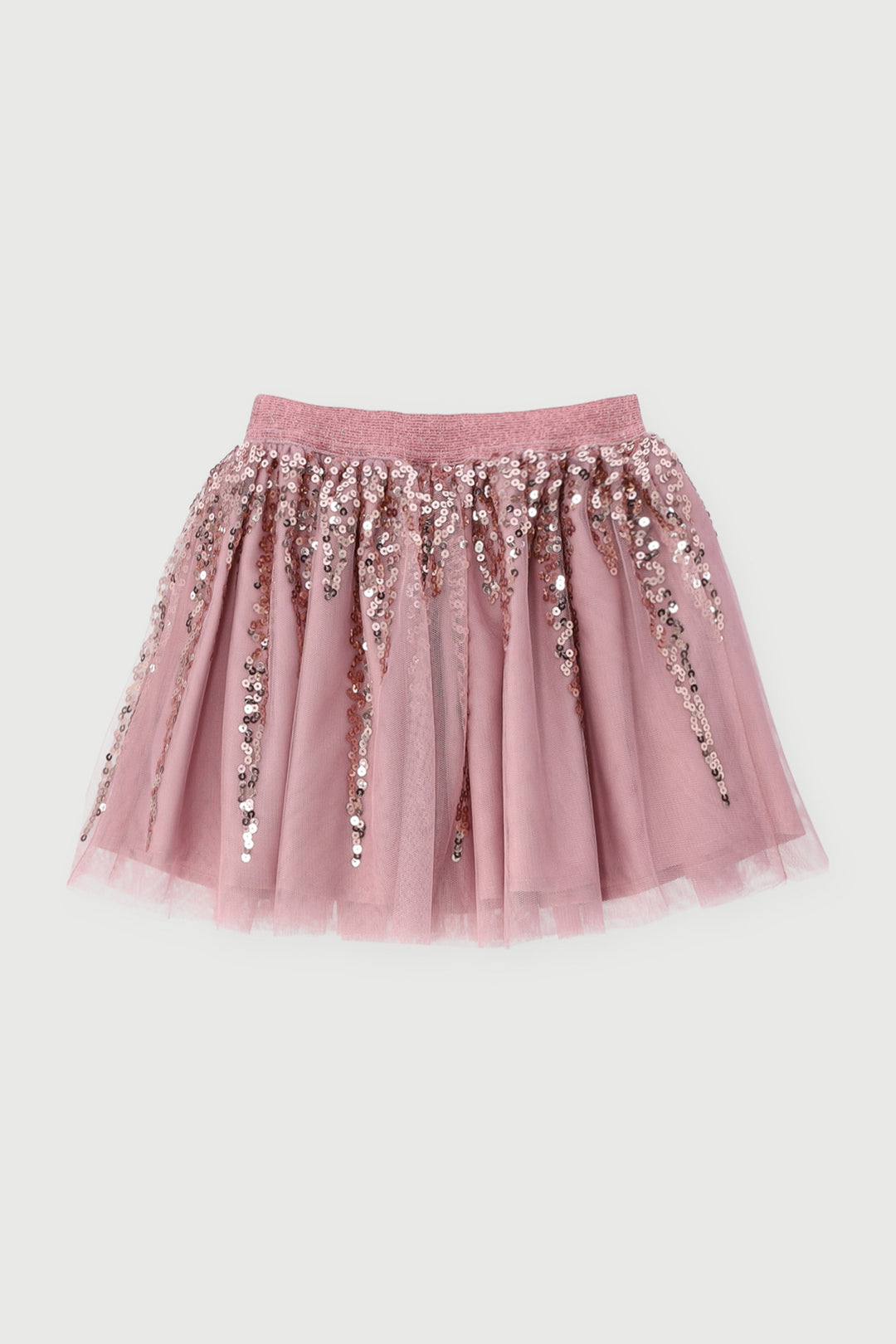 Pre-Girls Sequins Party Skirt - Blush