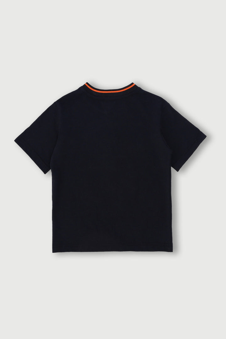 Pre-Boys Danasoli Jacquard Rib Tee - Black