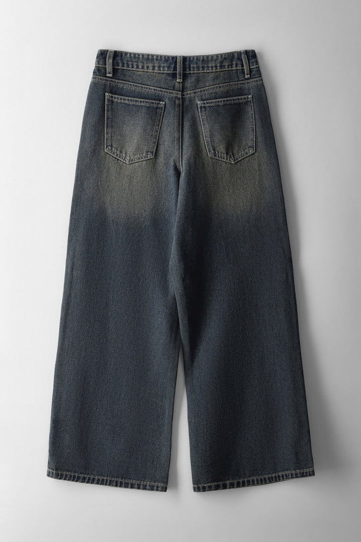 Girls Embellished Stud Denim - Tea Stain