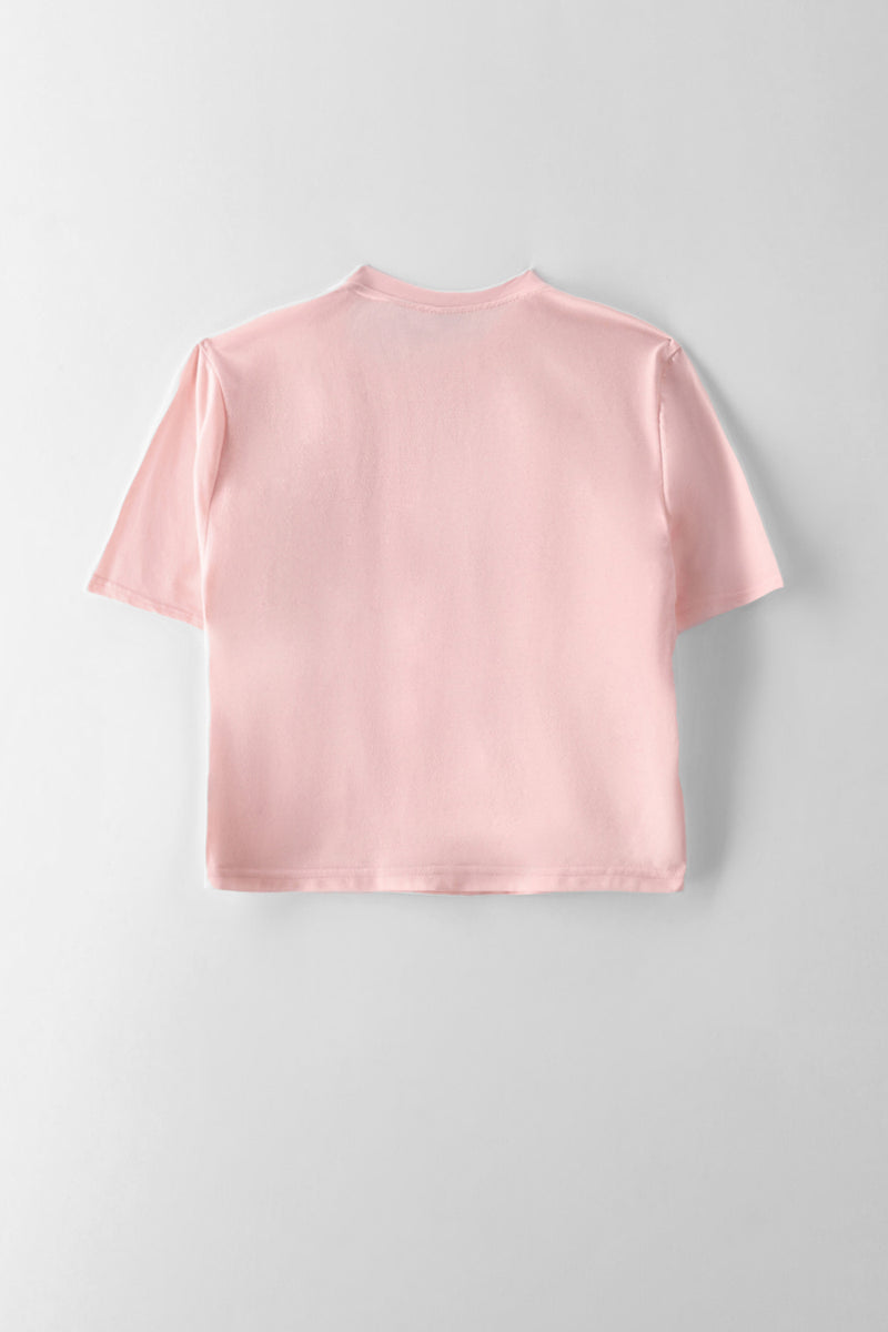 Girls Bubble Tea Boxy Tee - Pink