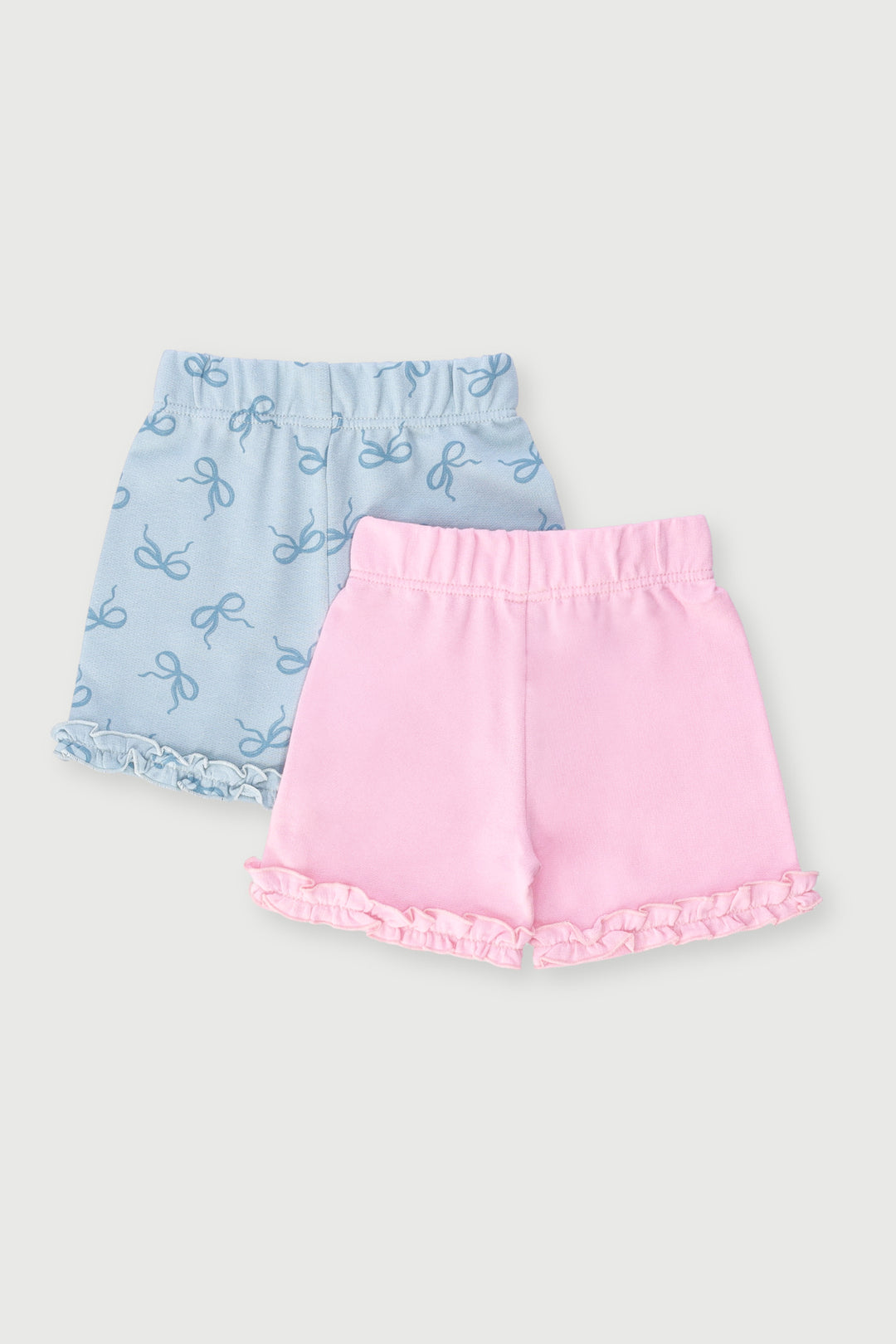 Baby Girls 2 Pack Bows Basic Shorts - Pink