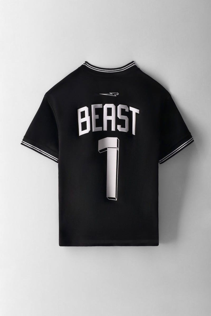 Boys Mr Beast Mesh Sports T-Shirt - Black