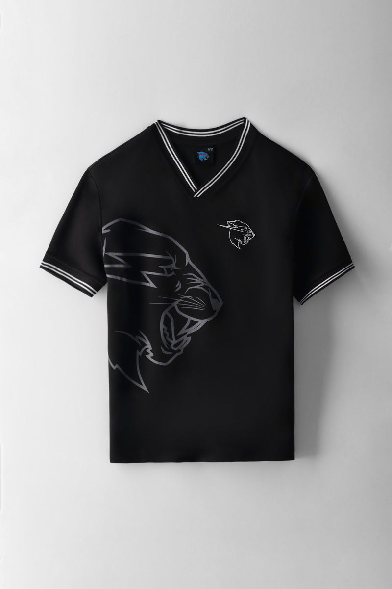 Boys Mr Beast Mesh Sports T-Shirt - Black