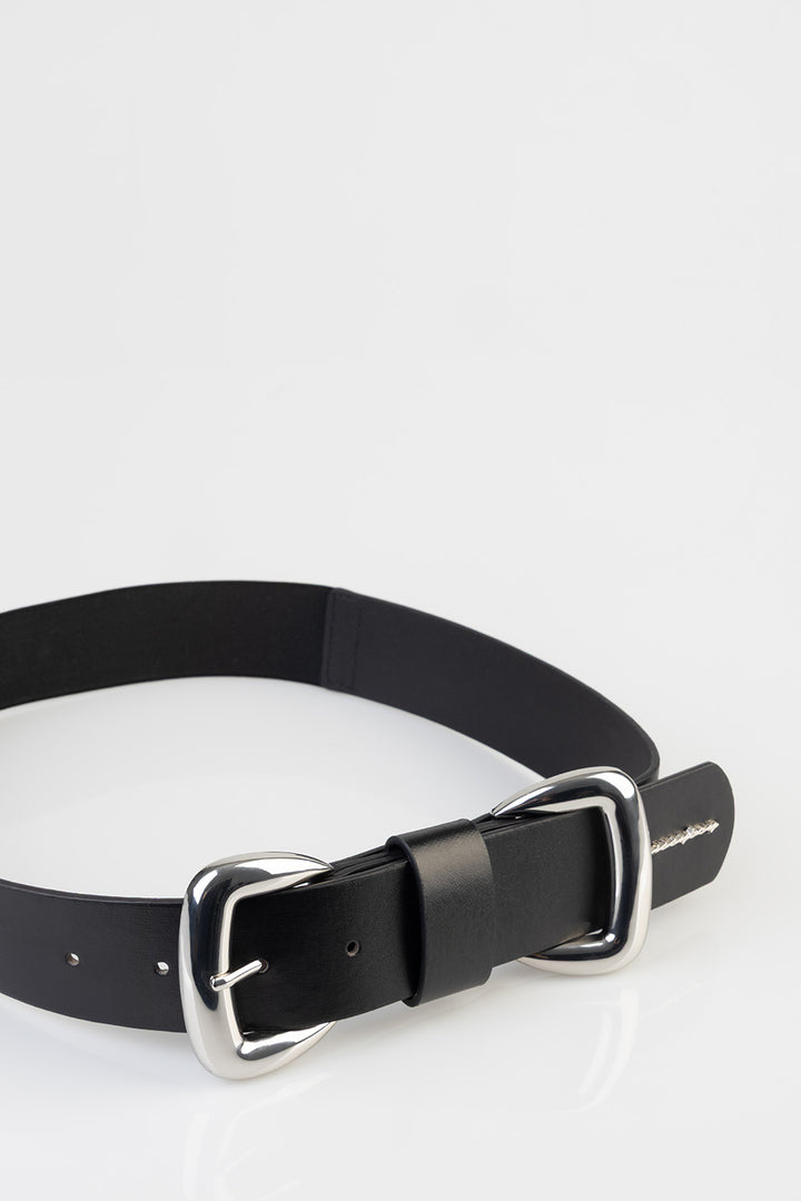 Double Buckle Belt - Black