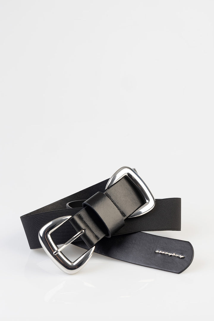 Double Buckle Belt - Black