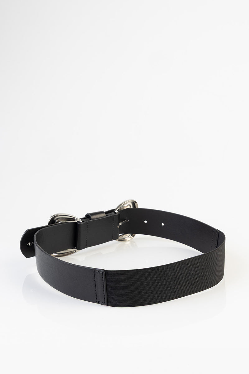 Double Buckle Belt - Black