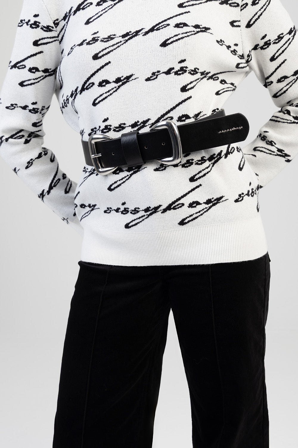 Double Buckle Belt - Black