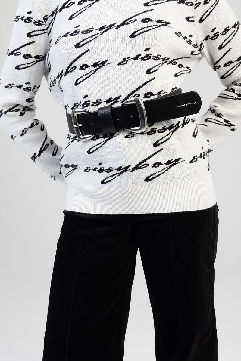 Double Buckle Belt - Black