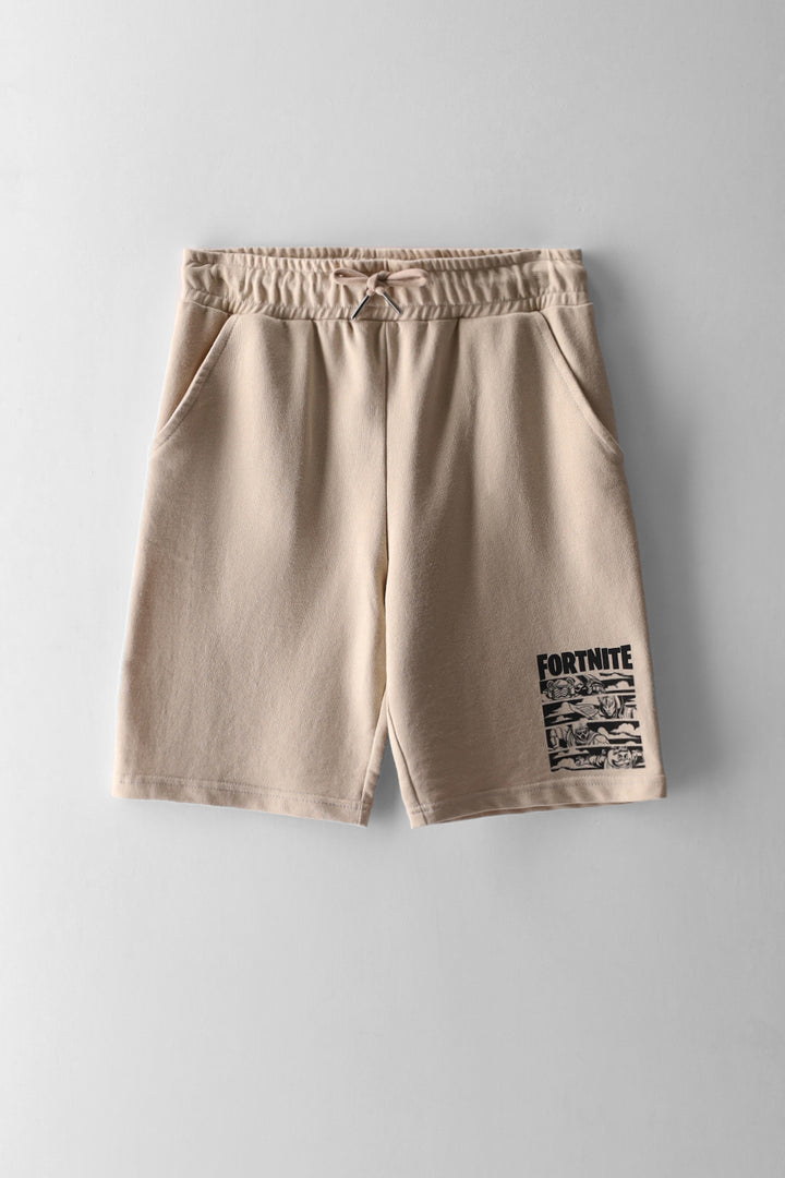 Boys Fortnite Fleece Short - Stone