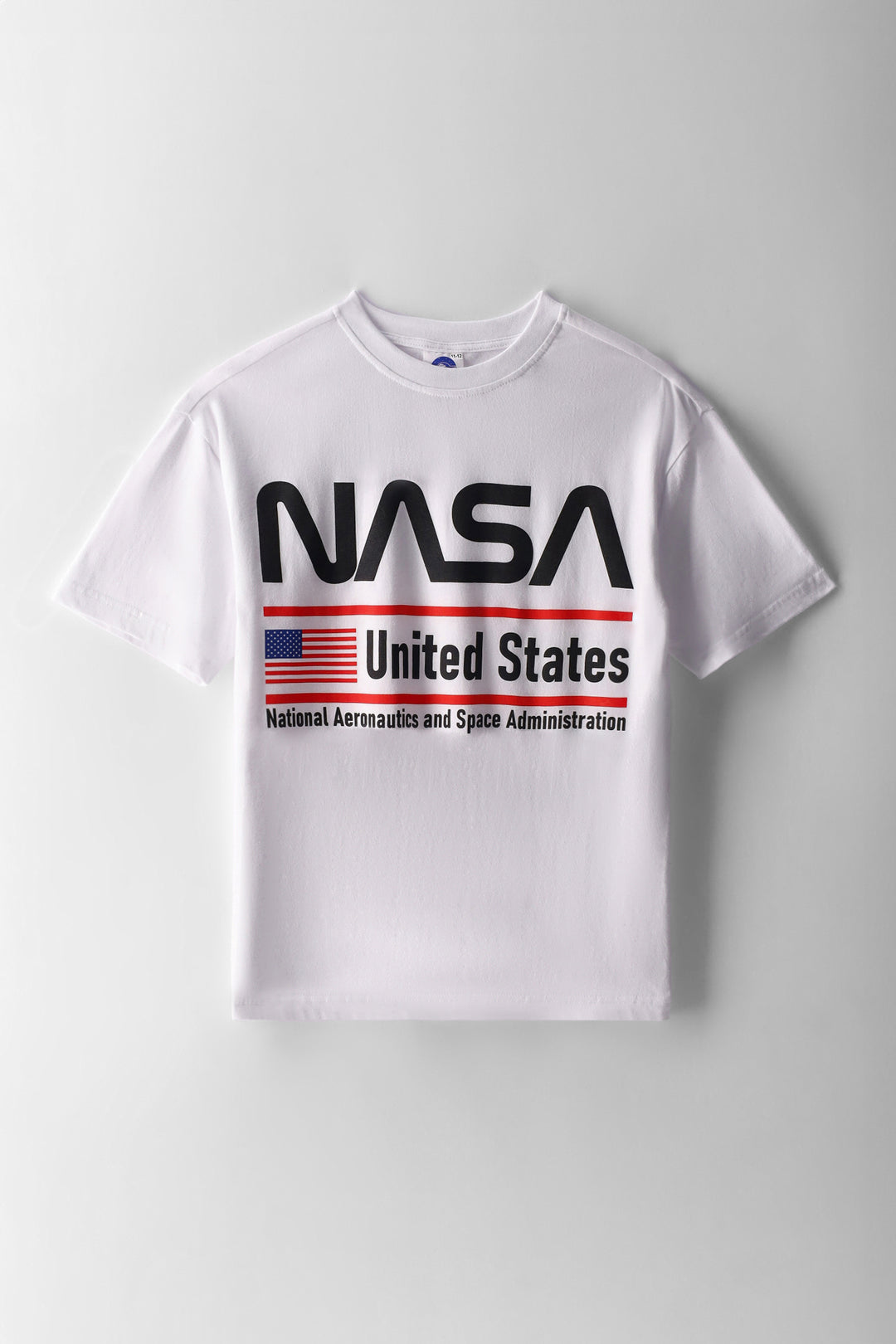 Boys NASA Print Oversized T-Shirt - White
