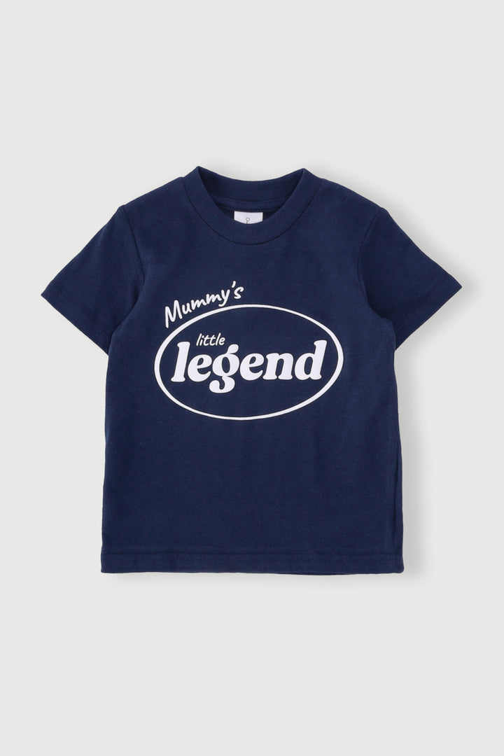 Baby Boys Mummy'S Litte Legend Tee - Dark Navy