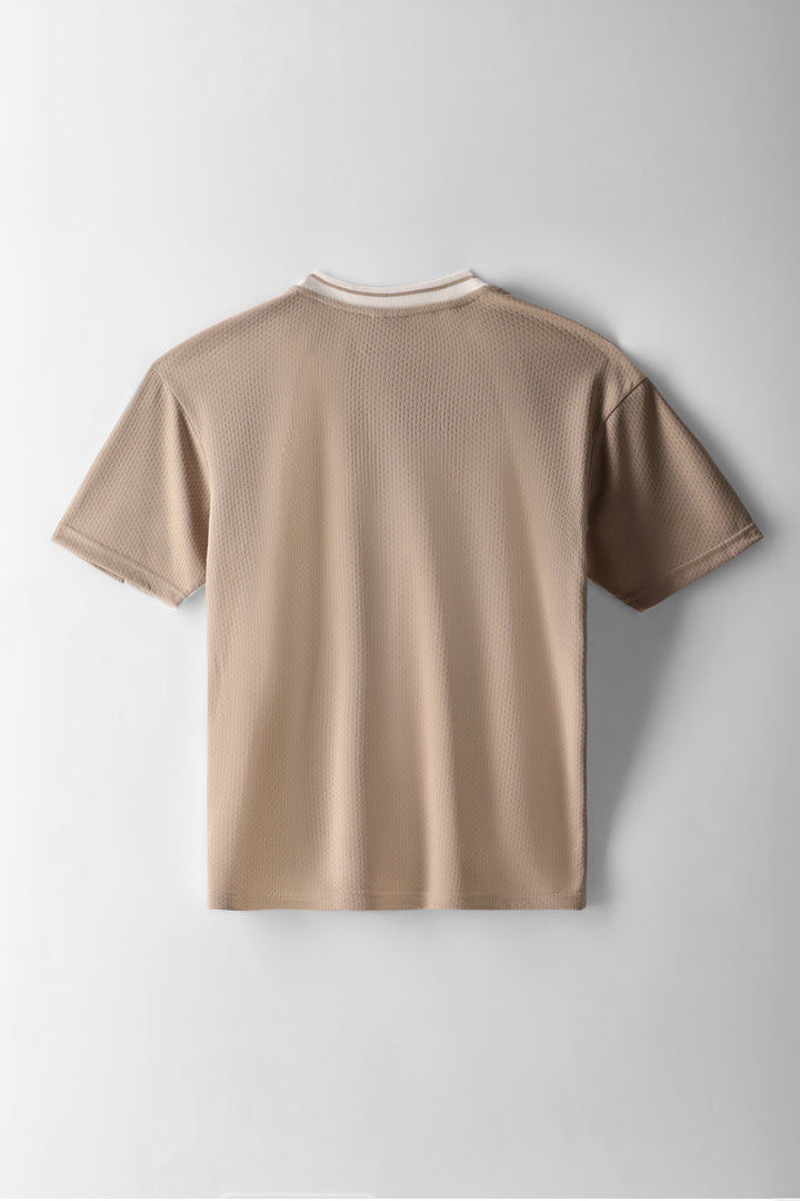Boys Mr Beast Mesh Sports T-Shirt - Stone