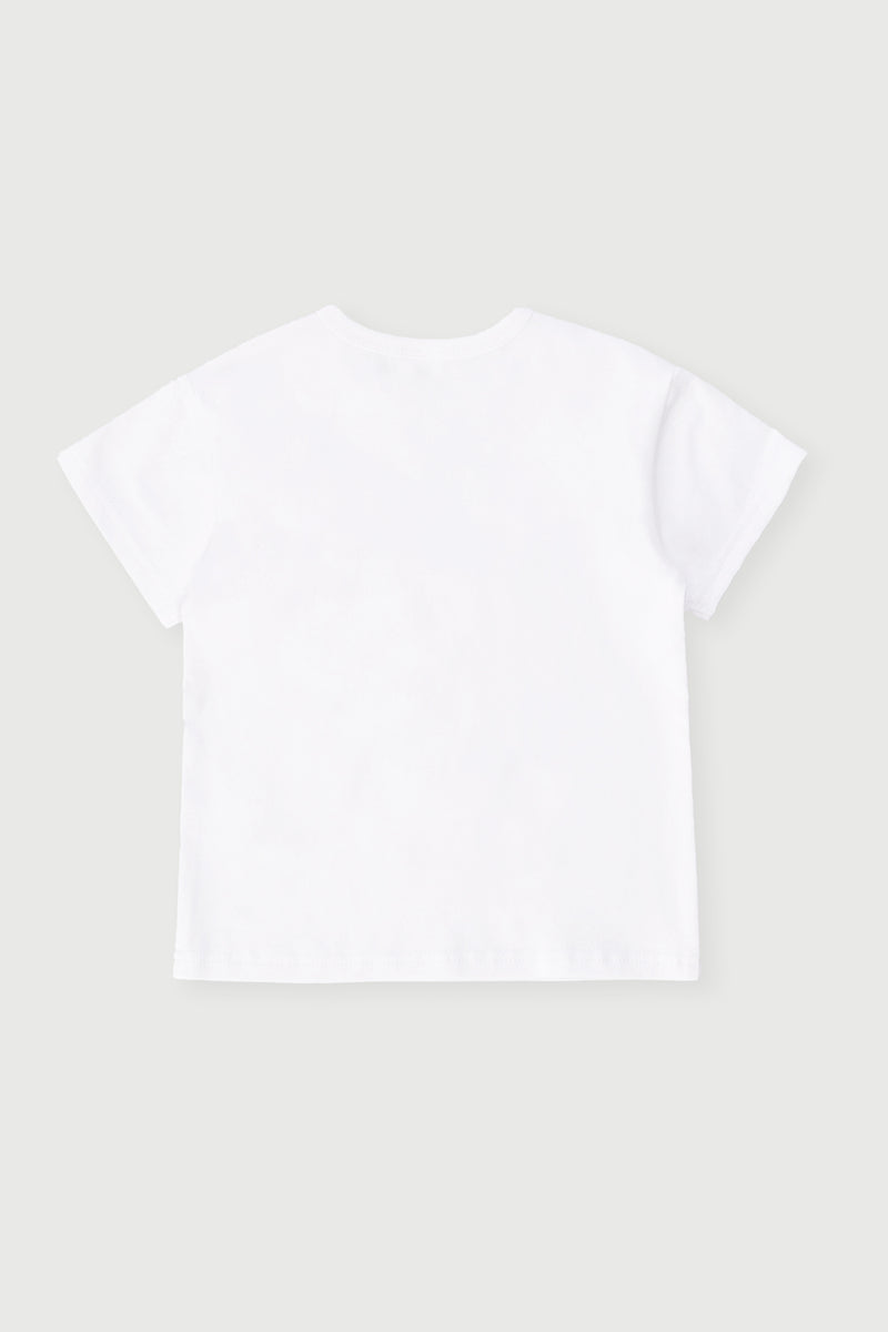 Baby Girls Bow Detail Fashion Tee - White