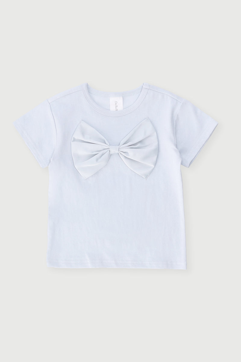 Baby Girls Bow Detail Fashion Tee - Blue