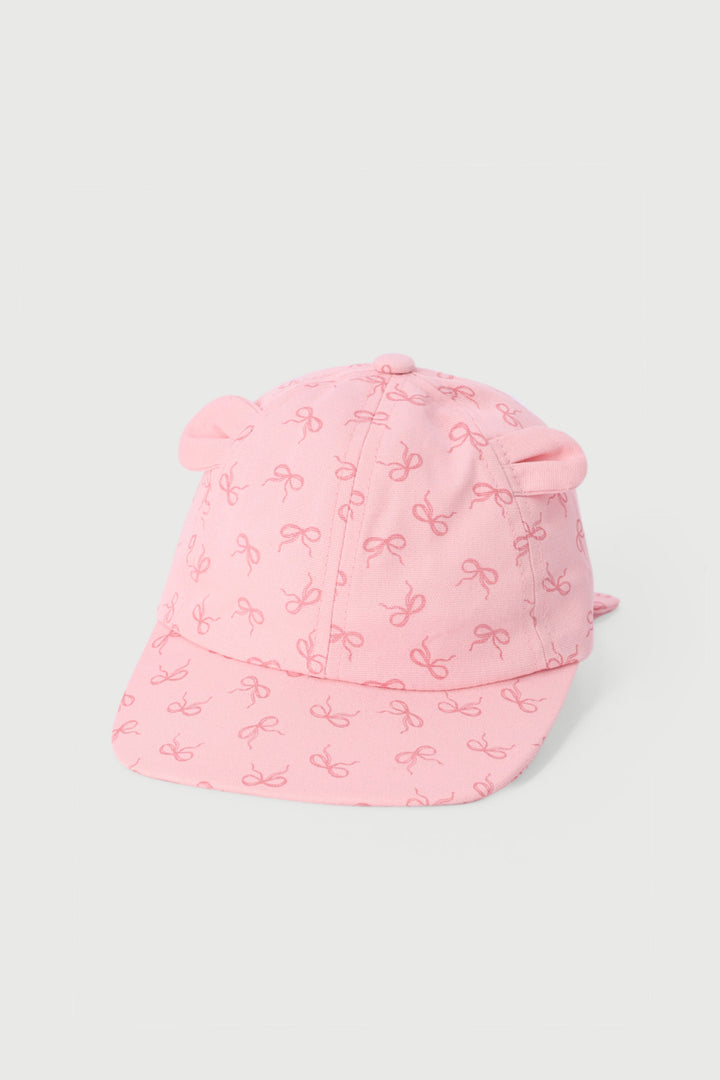 3D Bow Peak Hat - Pink