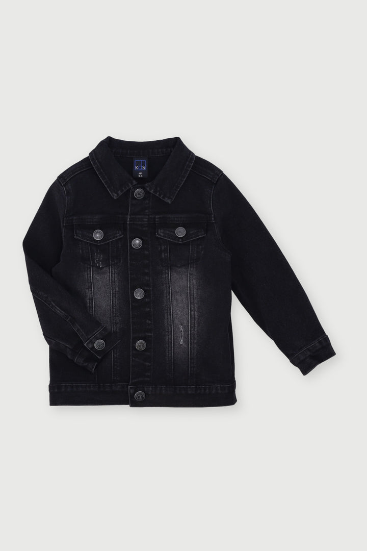 Pre-Boys Core Denim Jacket - Black
