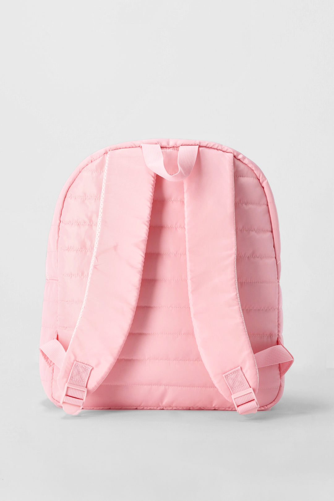Keedo Nylon Quilted Colour Block Backpack - Mauve