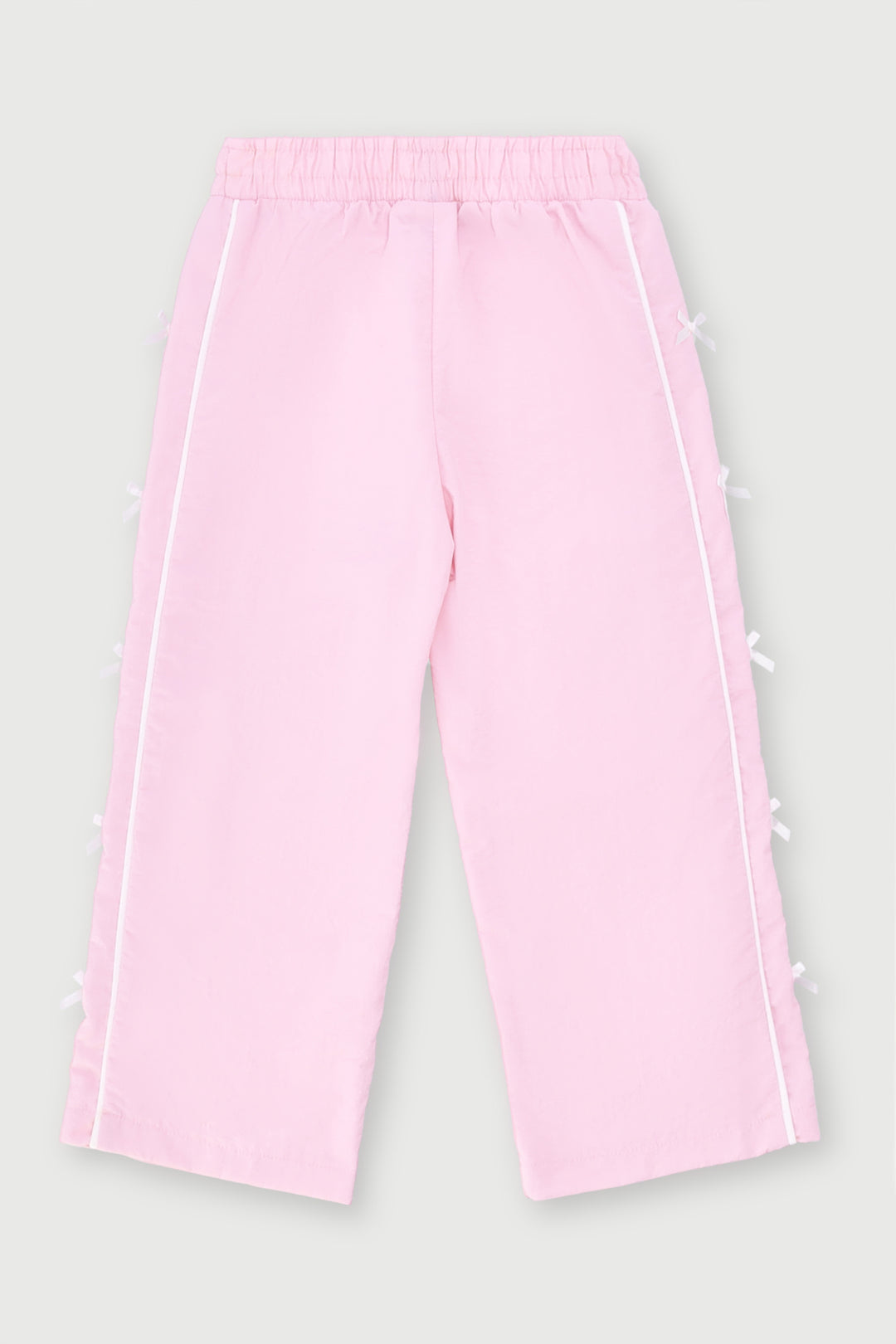 Pre-Girls Bow Detail Taslon Pants - Pink