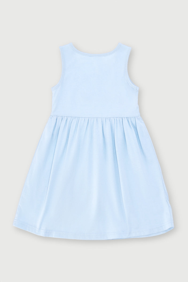 Pre-Girls Bluey Knit Dress - Light Blue
