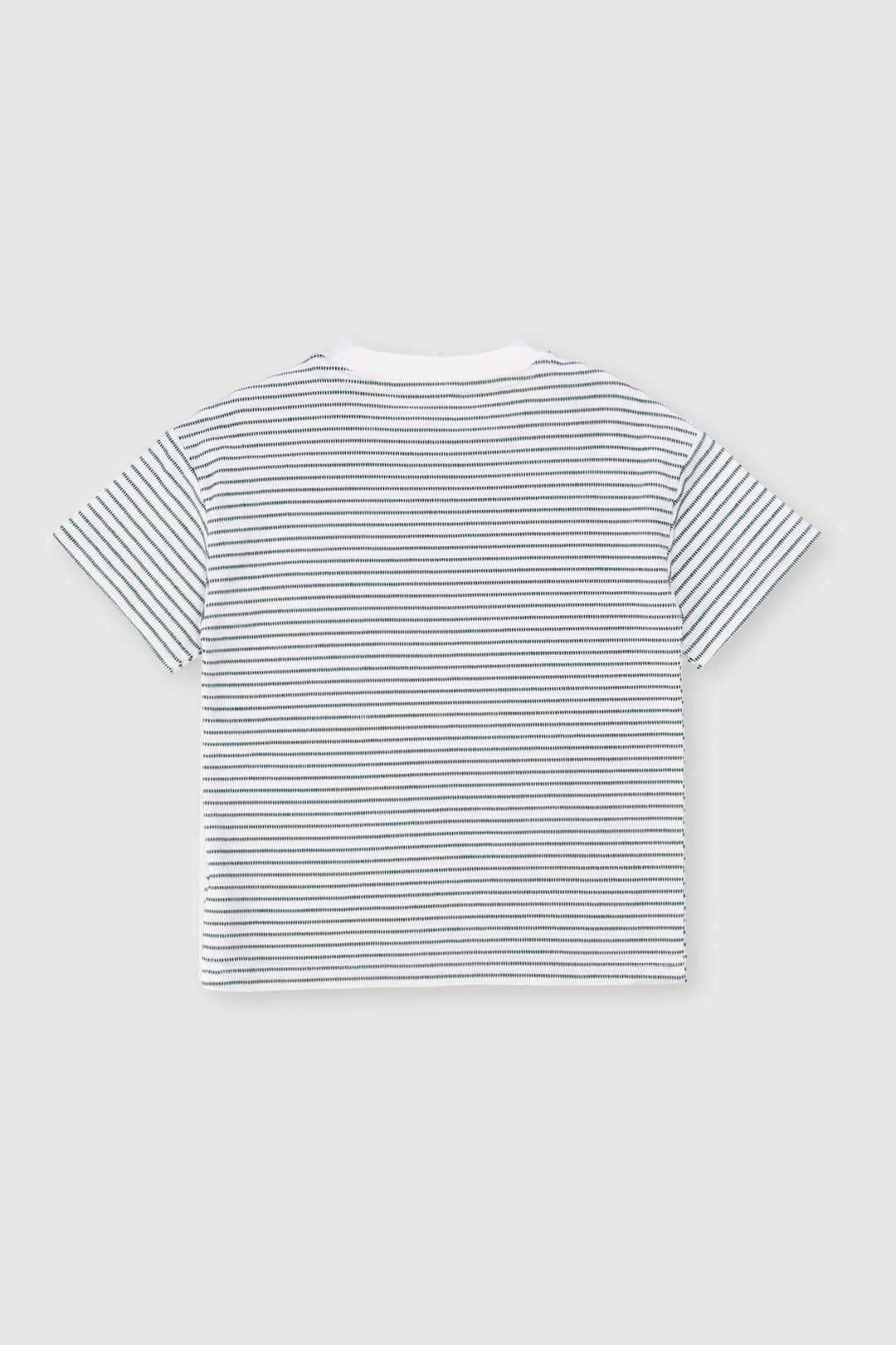 Pre-Boys Stripe Textured Tee - White