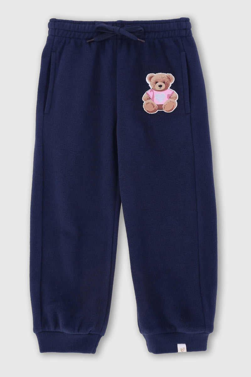 Pre-Girls Micro Fleece Jogger - Navy