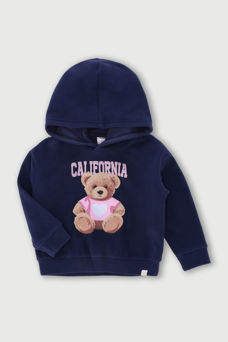Pre-Girls Micro Fleece Tracktop - Navy