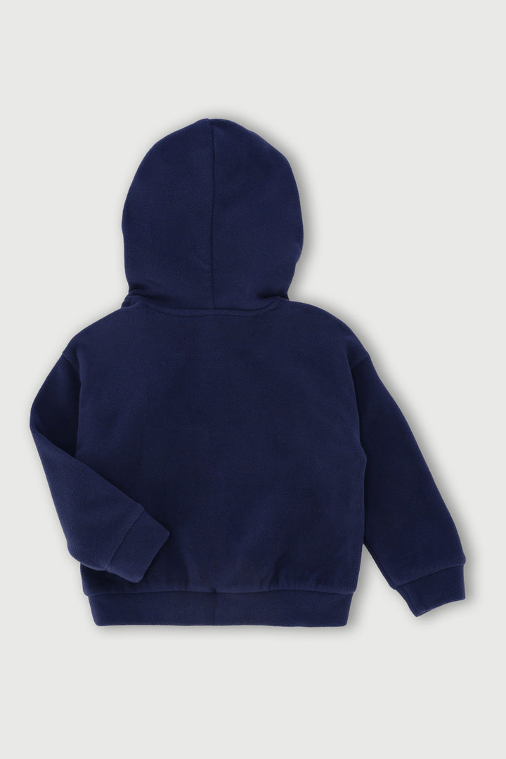 Pre-Girls Micro Fleece Tracktop - Navy