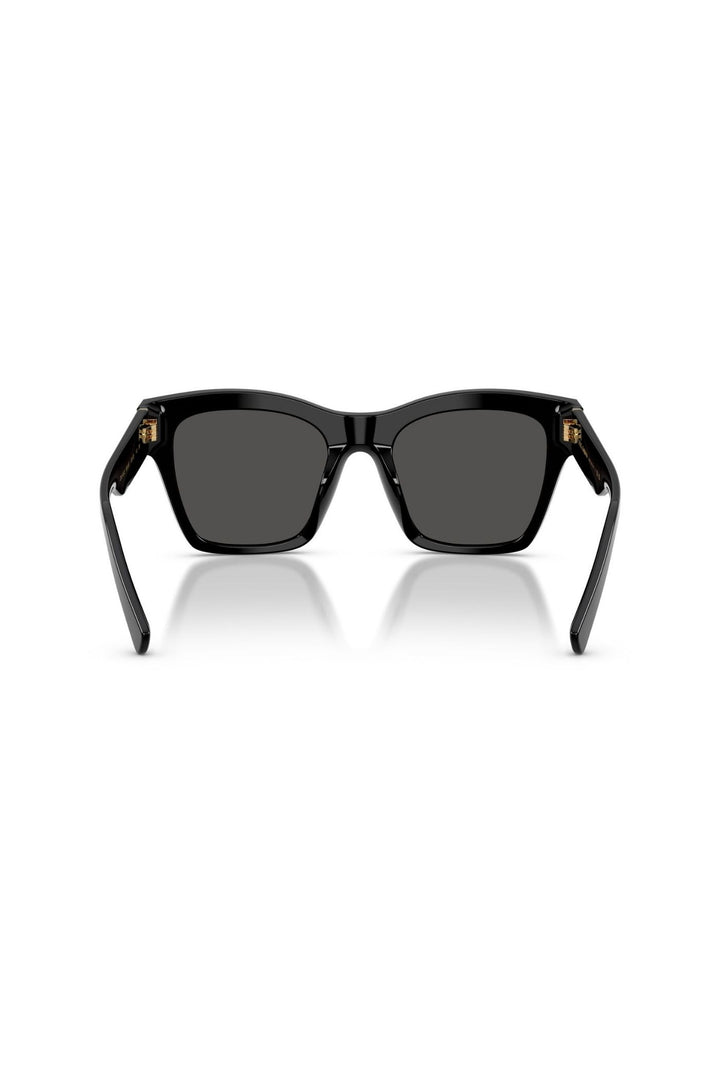 Square Frame/ Grey Lens - Black
