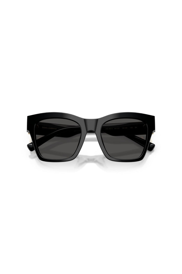 Square Frame/ Grey Lens - Black