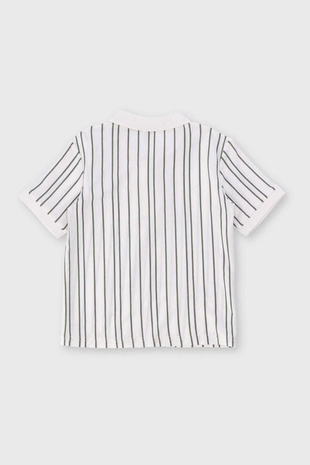 Pre-Boys Quarter Zip Yarn Dye Golfer - Cream