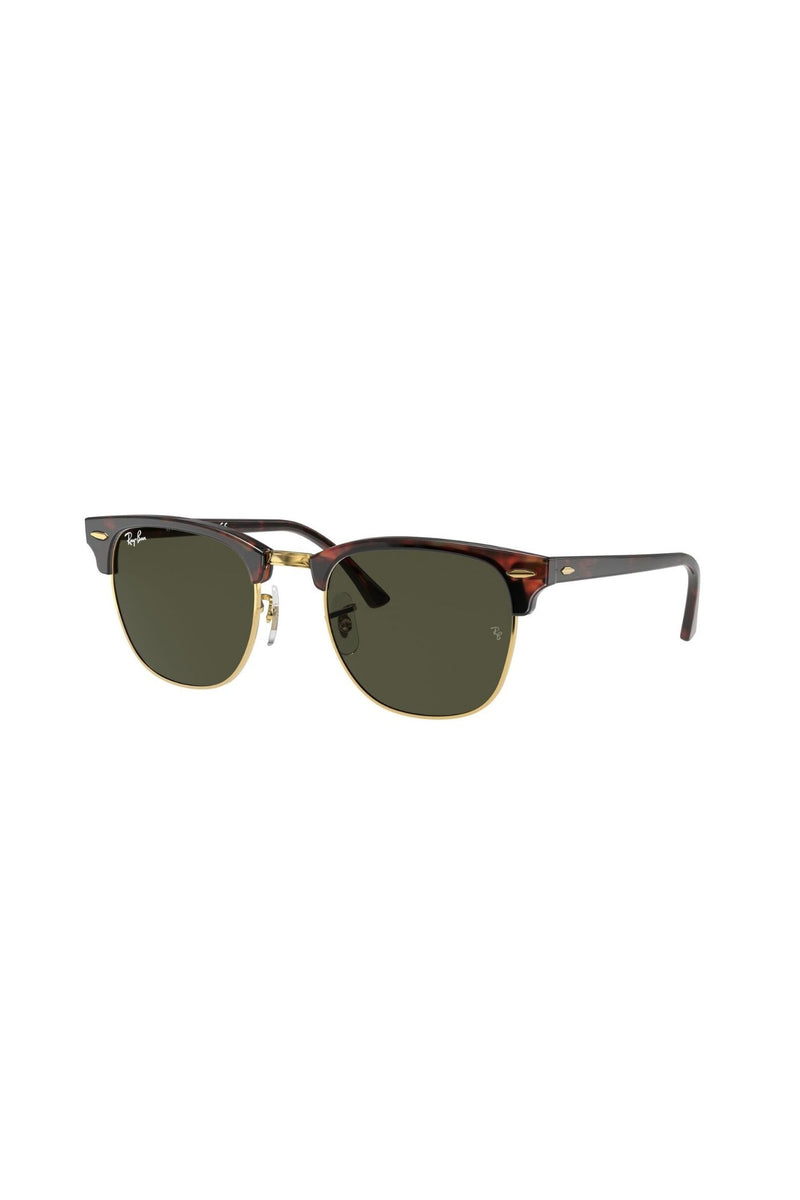 Tortoise Square Frame/Green Lens - Brown