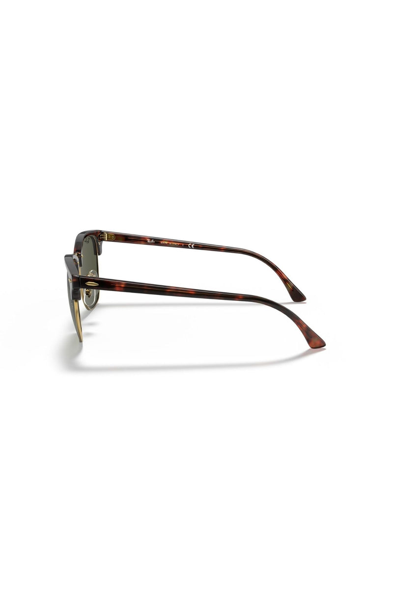 Tortoise Square Frame/Green Lens - Brown