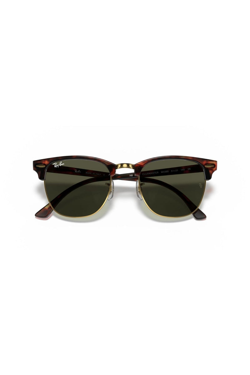 Tortoise Square Frame/Green Lens - Brown