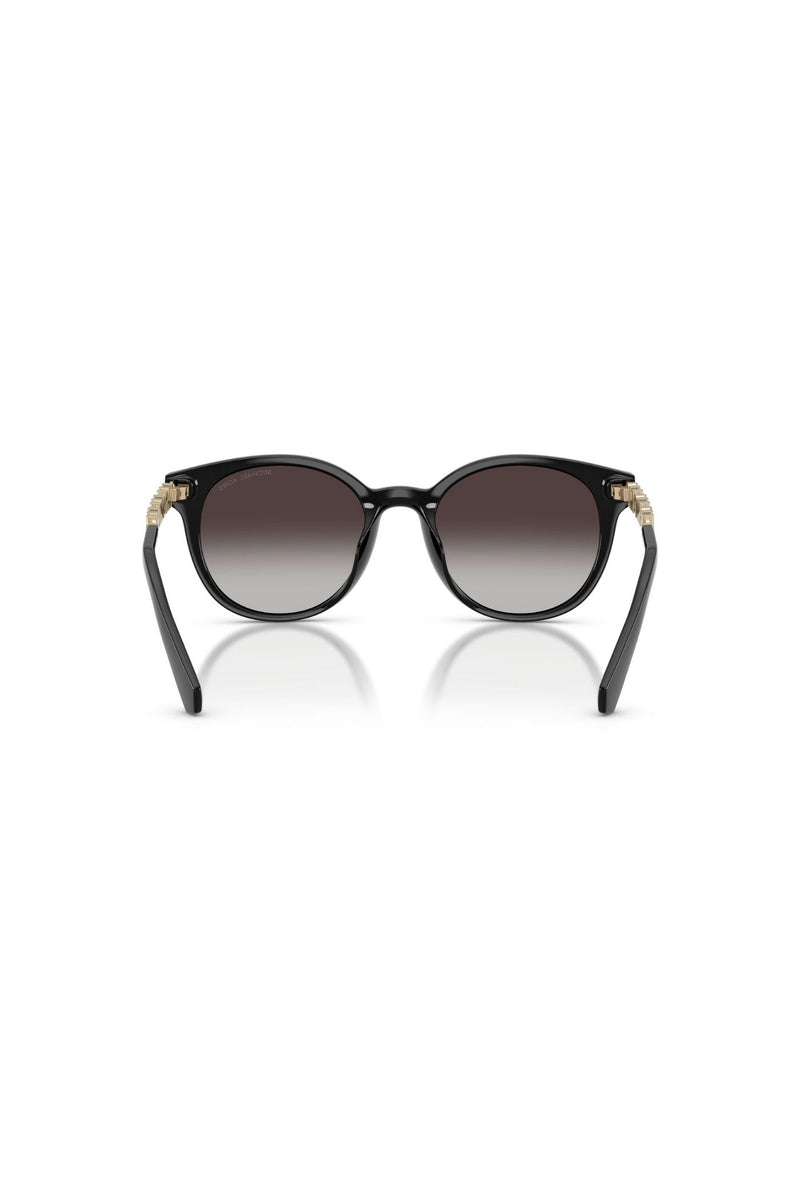 Round Frame/ Grey Lens - Black