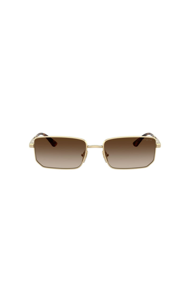 Irregular Frame/ Brown Lens - Gold
