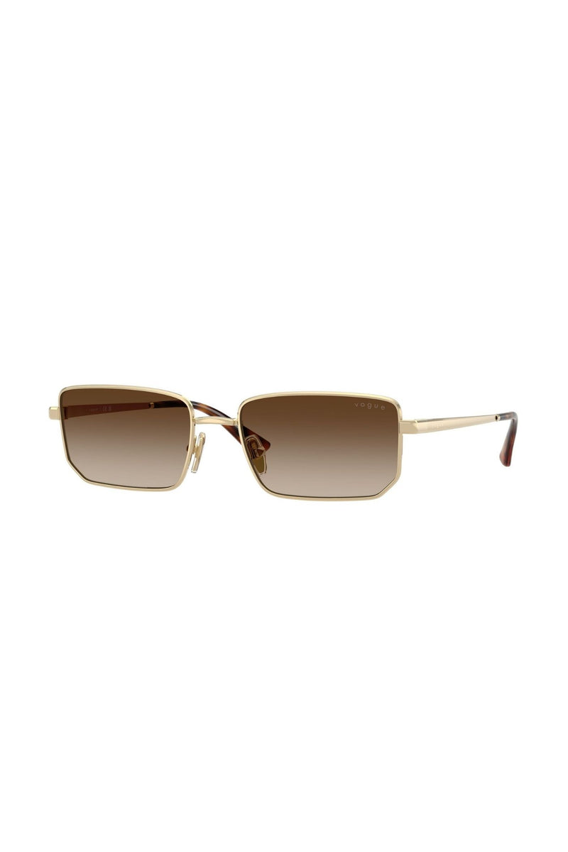 Irregular Frame/ Brown Lens - Gold