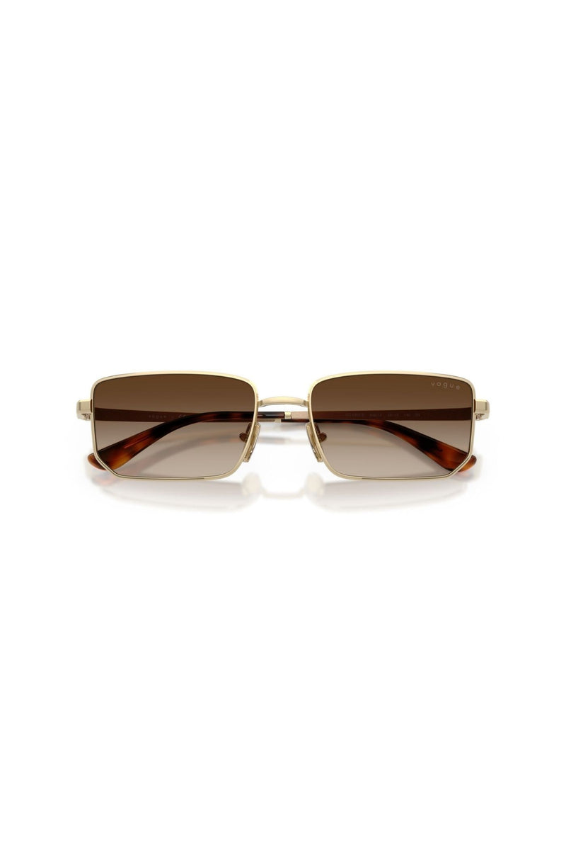 Irregular Frame/ Brown Lens - Gold
