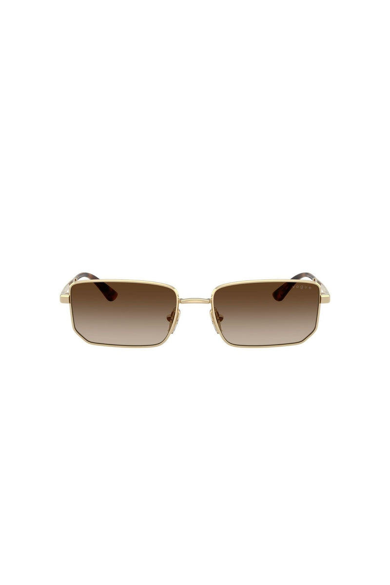 Irregular Frame/ Brown Lens - Gold