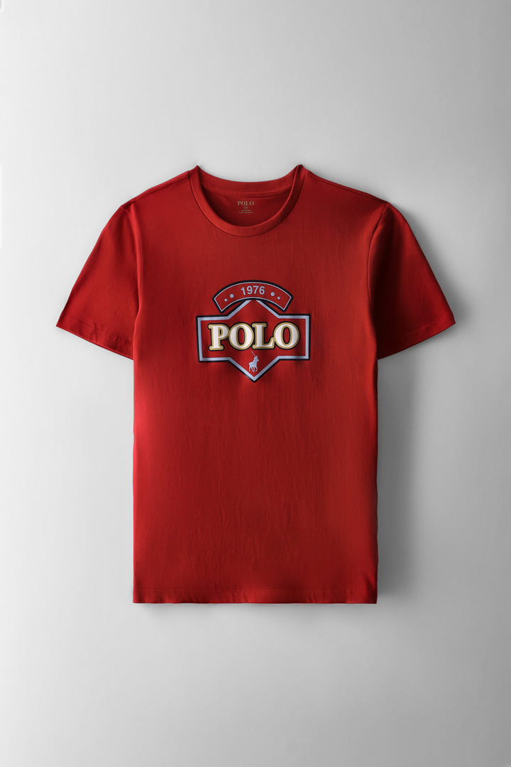Boys Calvin Printed T-Shirt - Dark Red