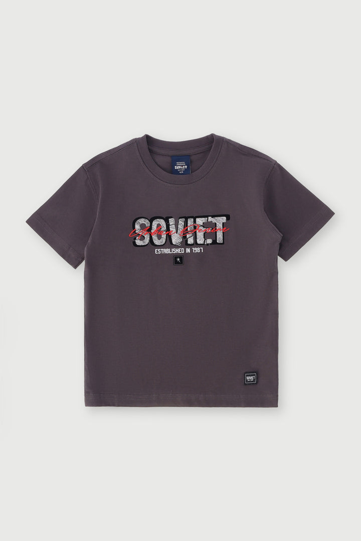 Pre-Boys Penn Tee - Charcoal