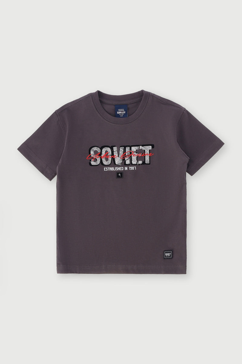 Pre-Boys Penn Tee - Charcoal