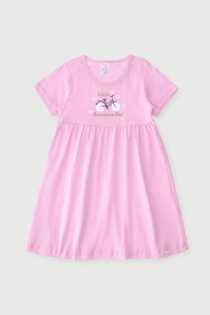 Pre-Girls Printed Dress - Pink
