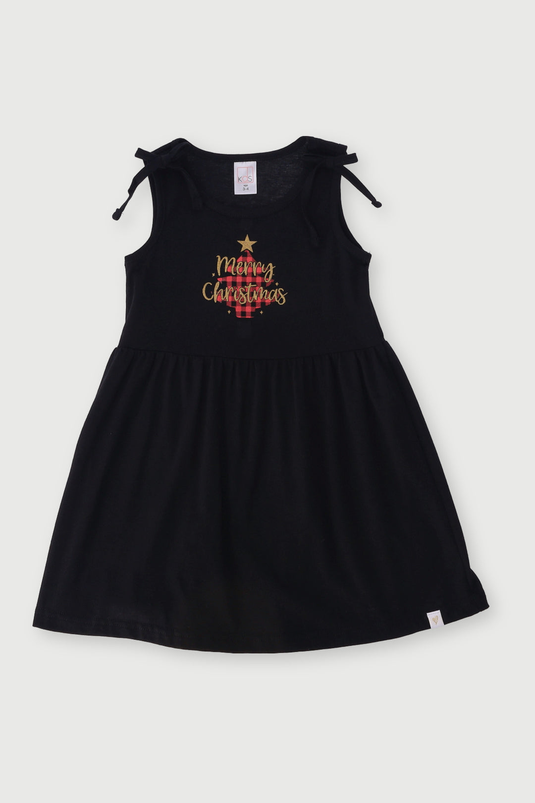 Pre-Girls Printed Dress - Black