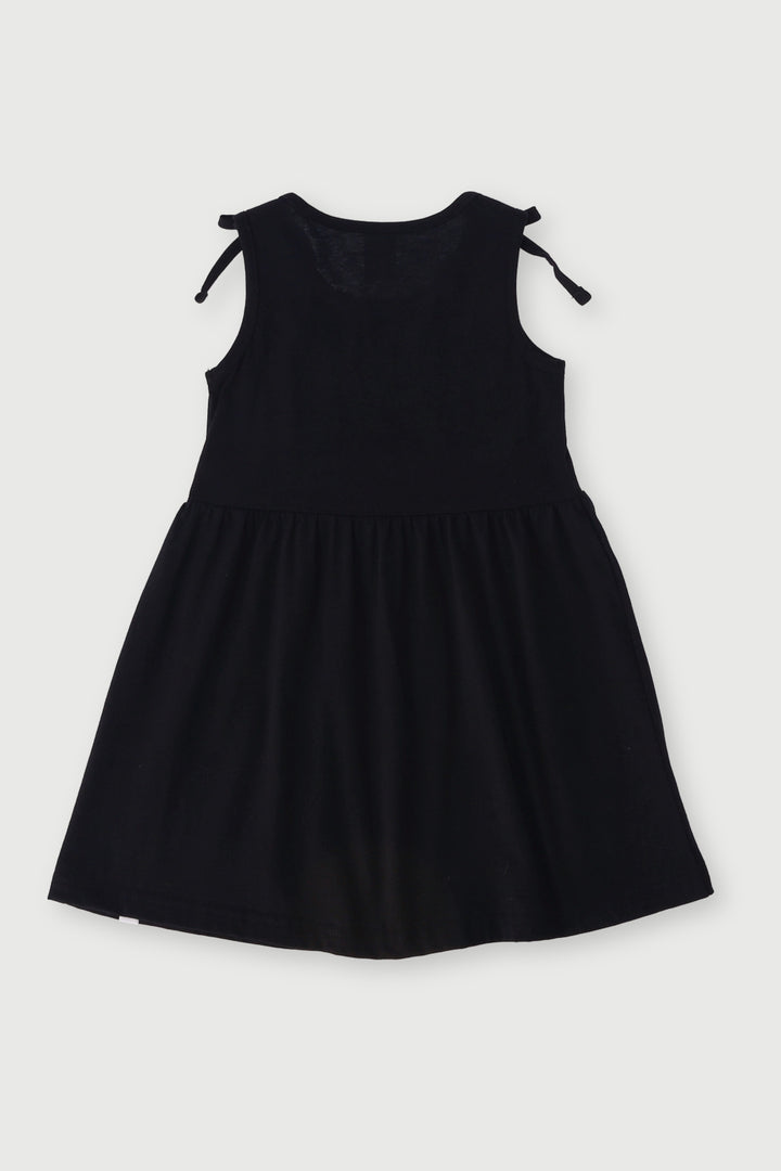 Pre-Girls Printed Dress - Black