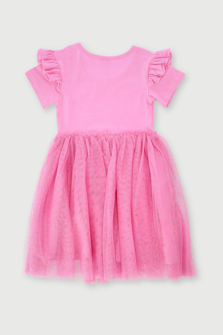 Pre-Girls Rainbow Party Dress - Pink