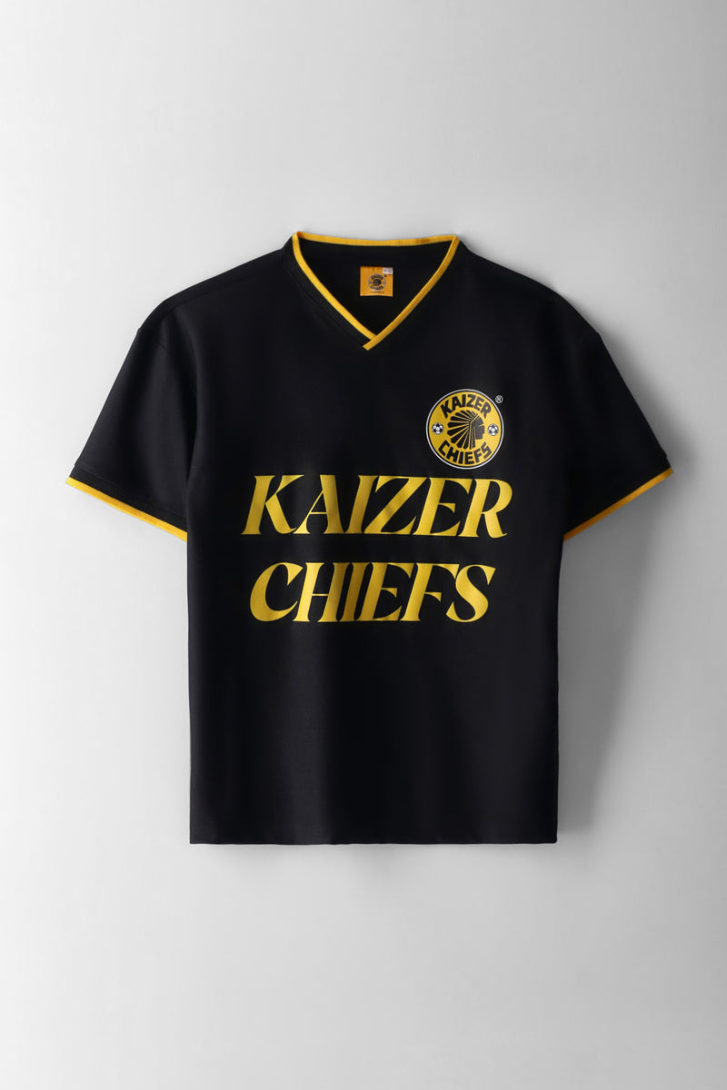 Boys Kaizer Chiefs Sports Mesh T-Shirt - Black