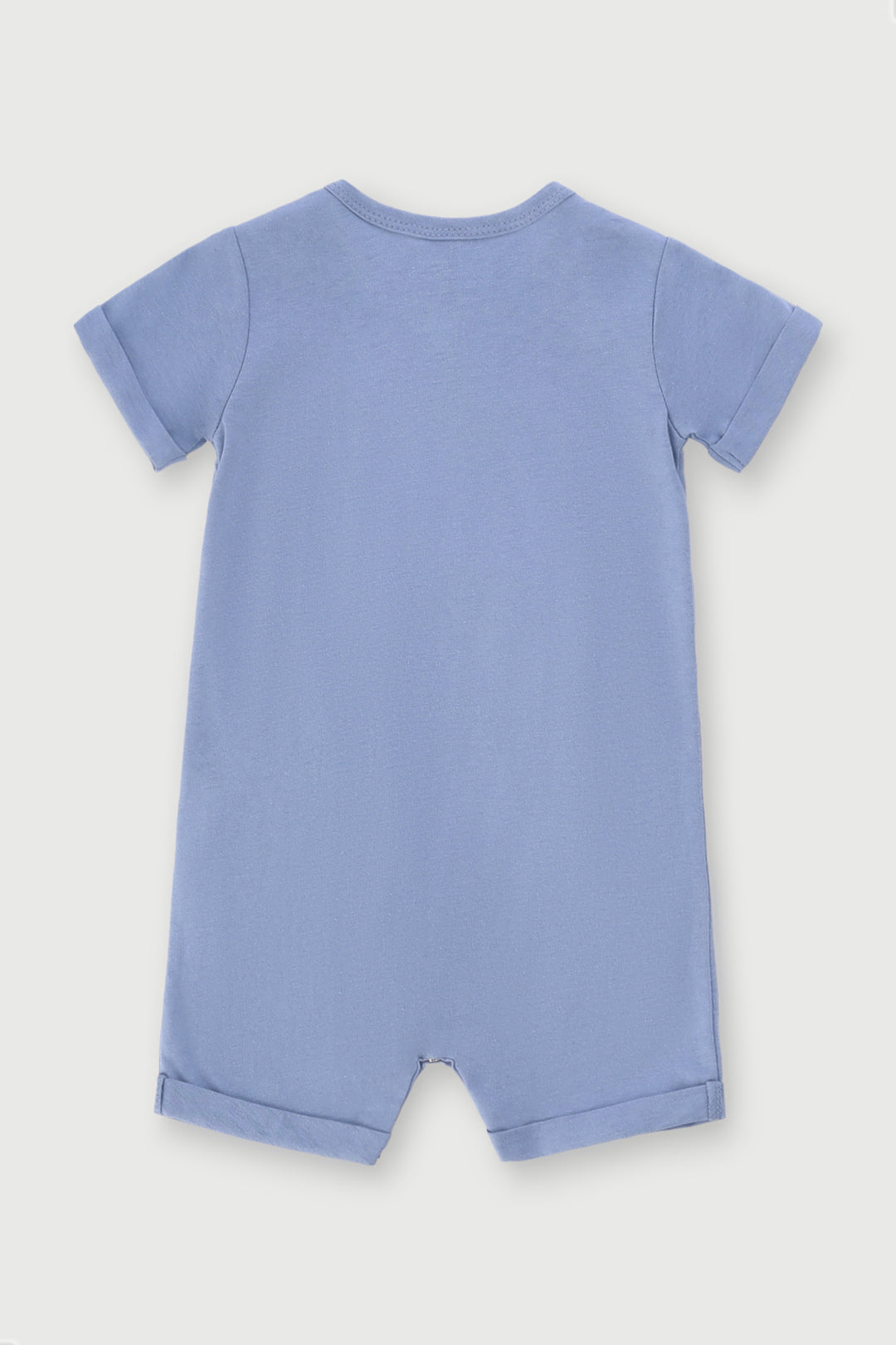 Baby Boys Pocket Romper - Blue Bell