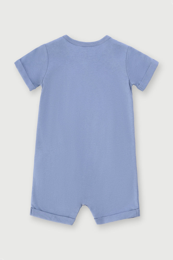 Baby Boys Pocket Romper - Blue Bell