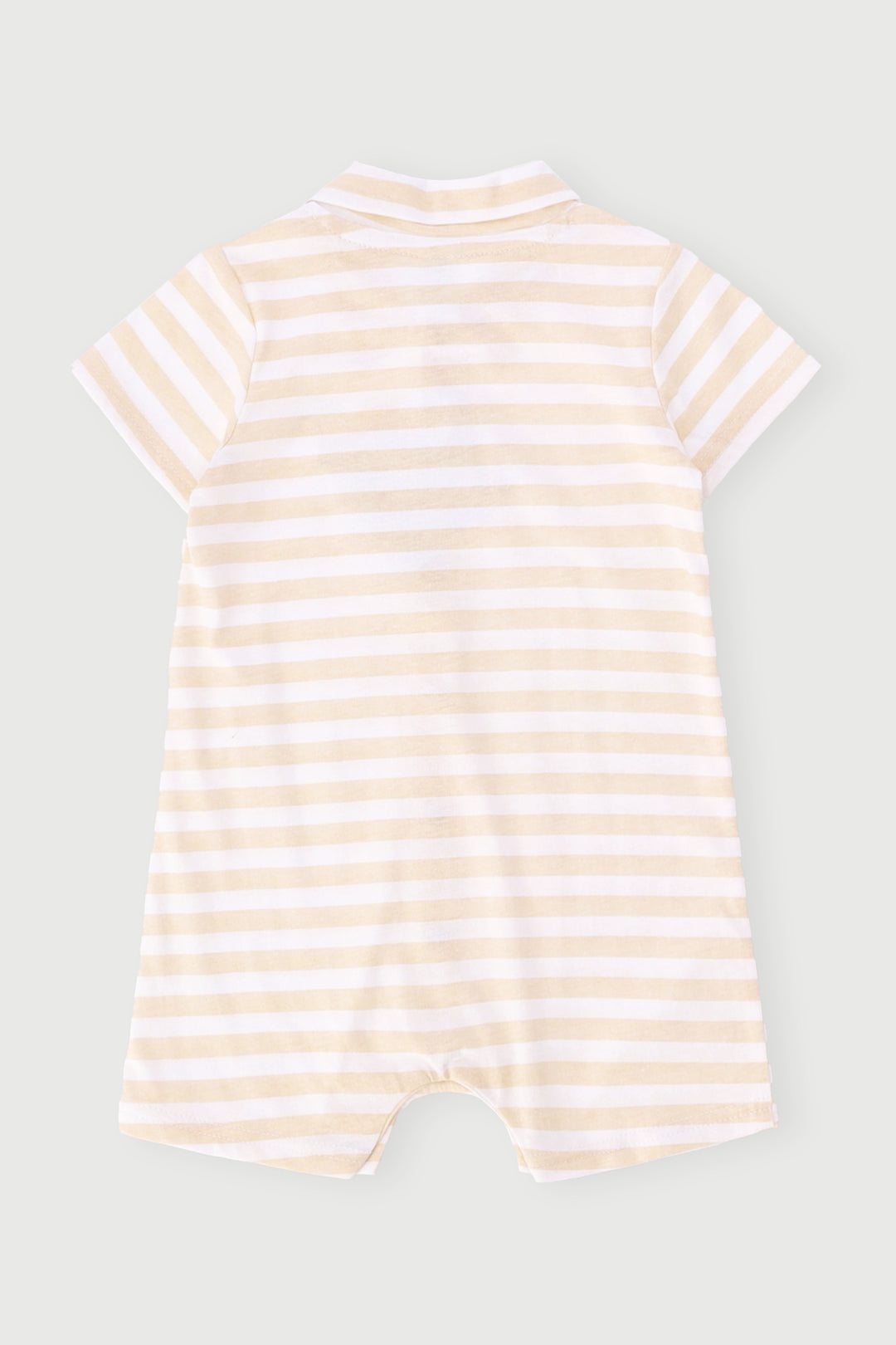 Baby Boys Stripe Palm Romper - Light Stone