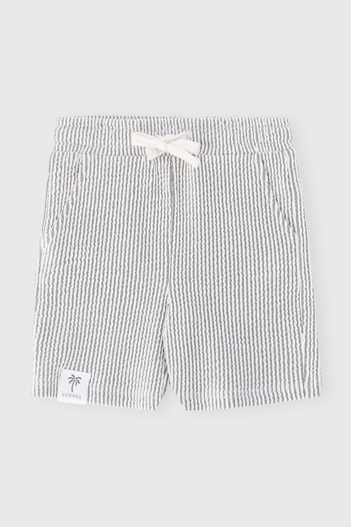 Pre-Boys Seersucker Shorts - Green